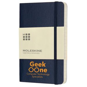 Pocket Moleskine Soft Cover Plain Notebook in Blue